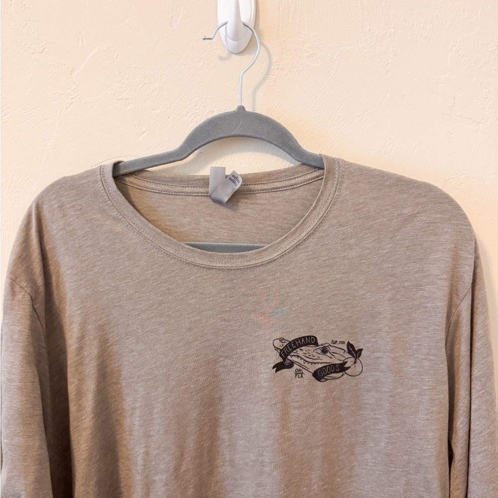 Next Level Freehand Goods Green Graphic Men's T-Shirt - Picture 2 of 4